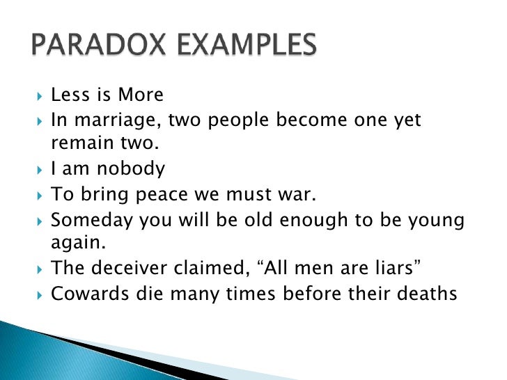 PARADOX EXAMPLES - alisen berde