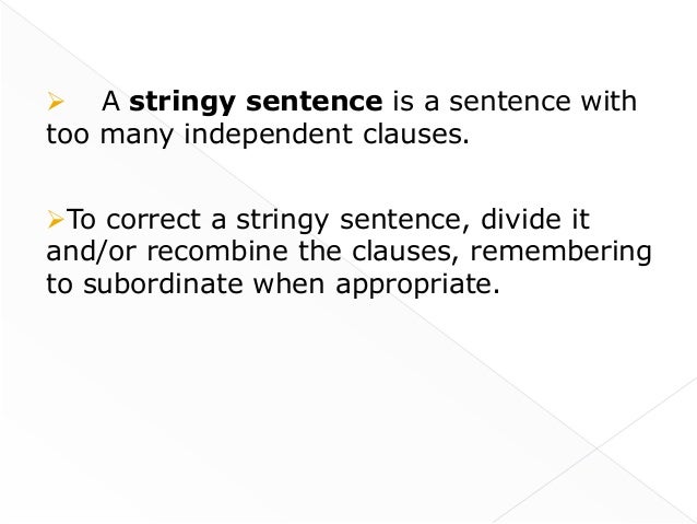 strung along sentence