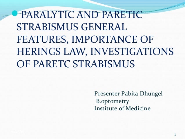 paralytic strabismus