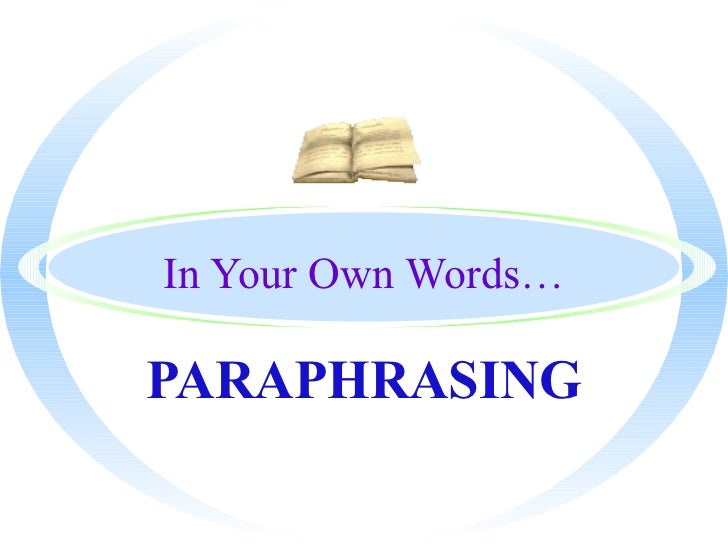 This infographic presentation presents on how to paraphrase a ...