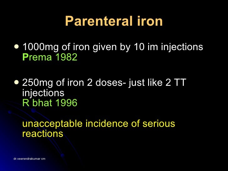 Parentaral Iron Therapy Freash Thinking