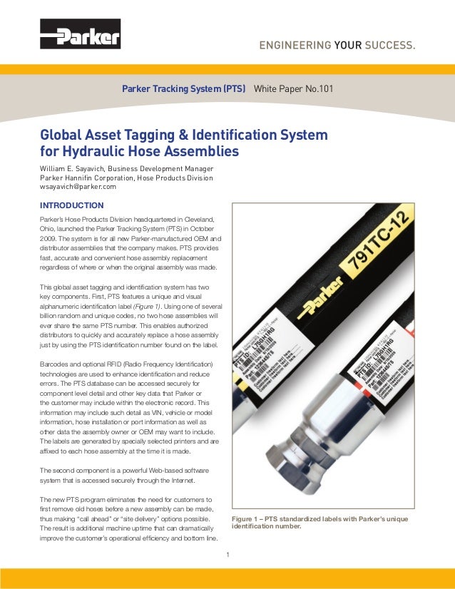 Global Asset Tagging and Identification System for Hydraulic Hose Ass…