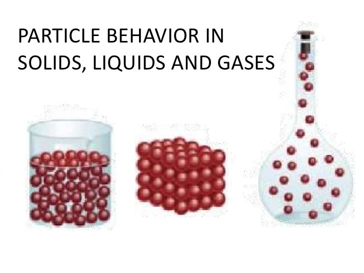 Particle behavior, solid, liquid gas (Teach)