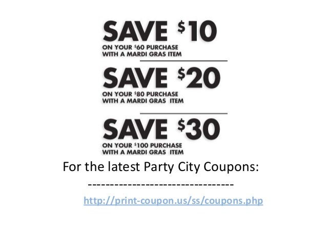 Party city printable coupons august 2018