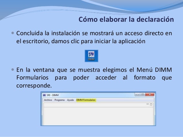 Pasos para instalar el programa dimm
