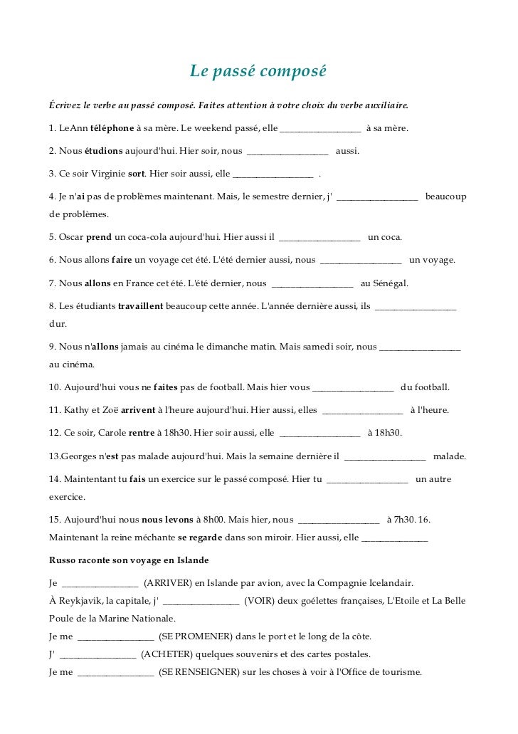 se rencontrer au passe compose