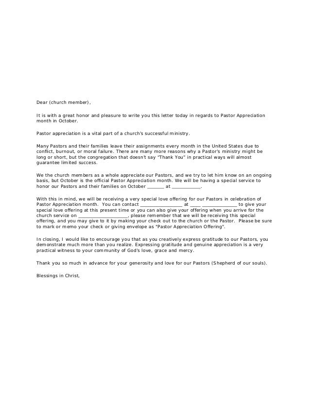 appreciation letter to pastors pastor appreciation letter appreciation letter to pastors pastor appreciation letter