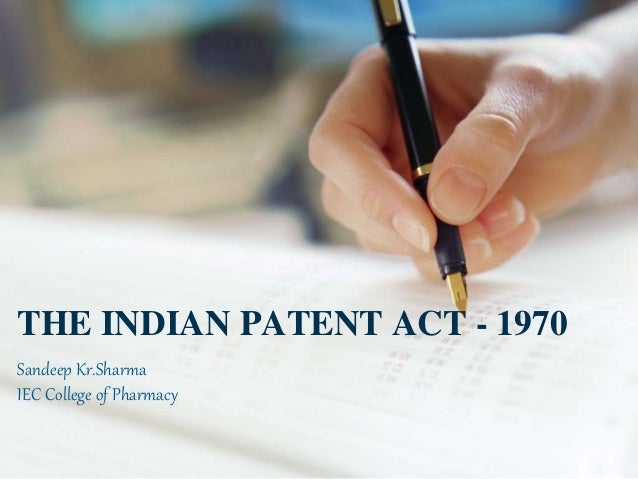 patents act 1970 Chapter - ii legislation - salient feature patent legislation in india - 1970 : an overview every study of patents will ultimately focus on the national legislation in india, the indian patent act, 1970 as modified in 1999, 2002 and finally in 2005 is the governing patent legislation. patents act 1970 Chapter - ii legislation - salient feature patent legislation in india - 1970 : an overview every study of patents will ultimately focus on the national legislation in india, the indian patent act, 1970 as modified in 1999, 2002 and finally in 2005 is the governing patent legislation.