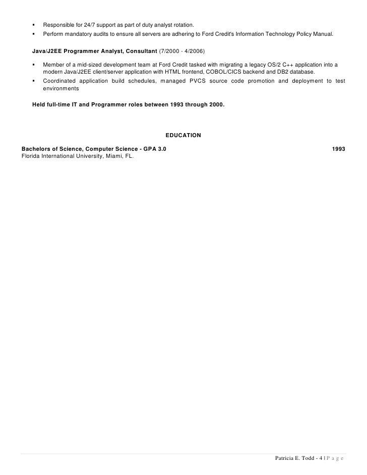 j2ee consultant resume