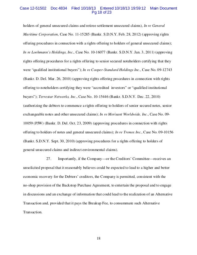 bankruptcy merisant petition
