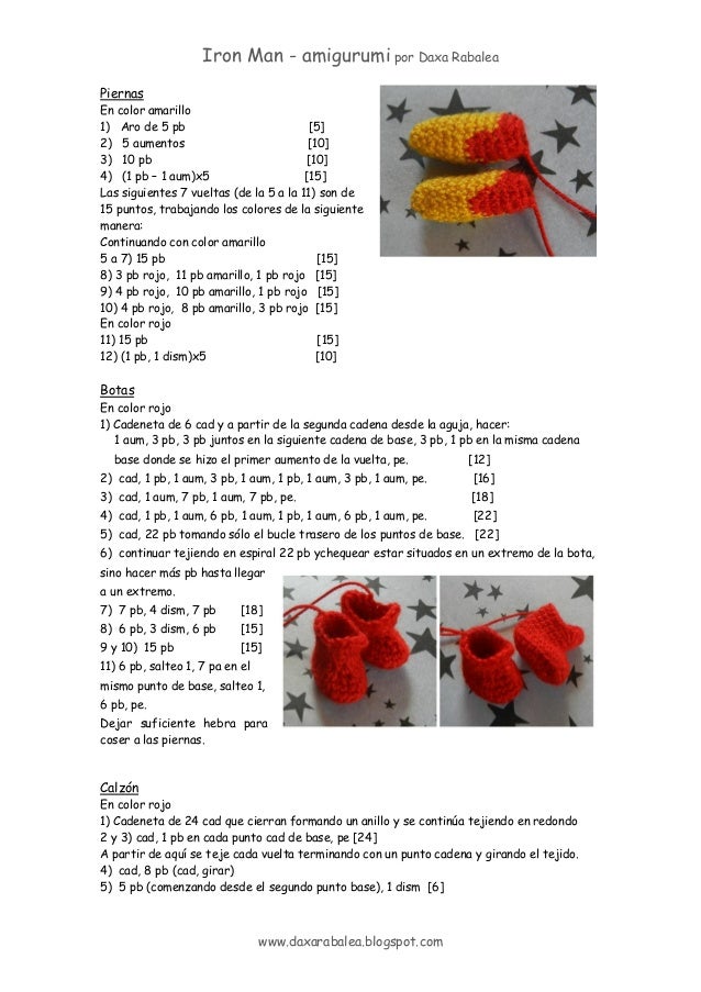 Patron Iron Man - amigurumi