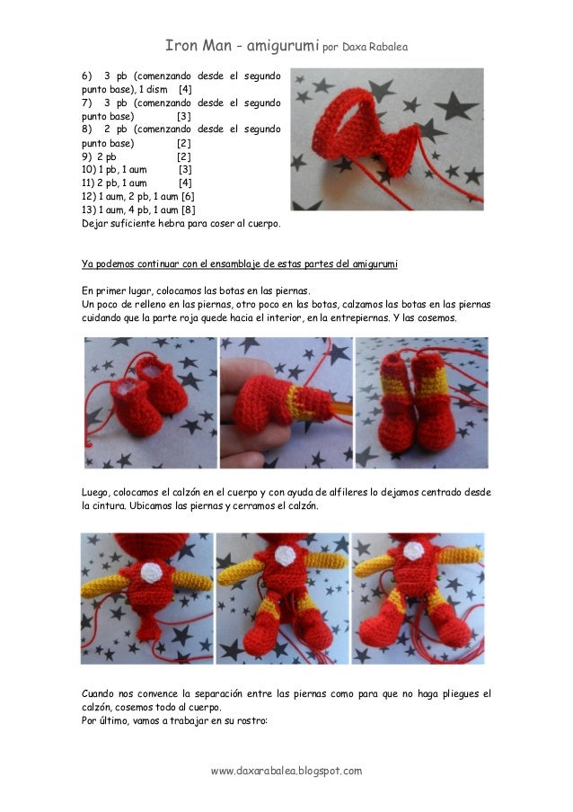 Patron Iron Man - amigurumi