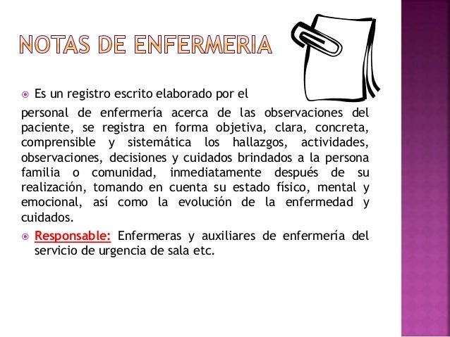 Pautas para elaborar un reporte de enfermeria