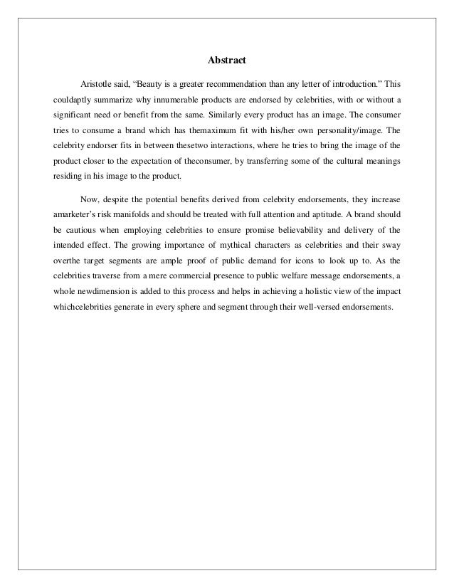 Celebrity Presence Dissertation