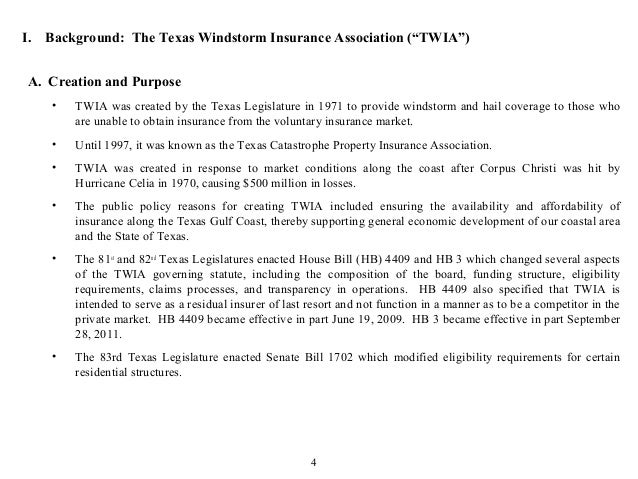 Texas Windstorm Insurance Association Overview