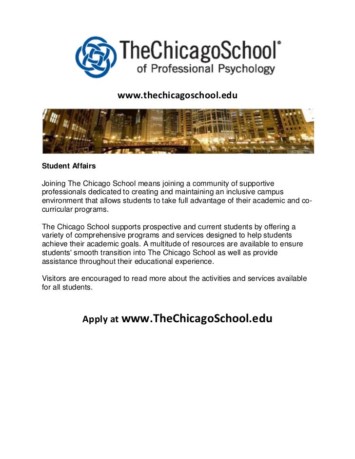 Student Affairs At The Chicago School of Professional Psychology