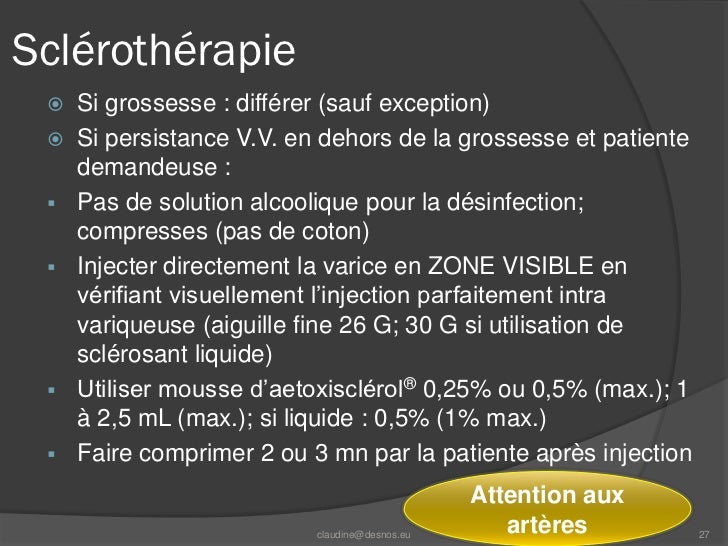 Linvalidité à la phlébite des membres inférieurs