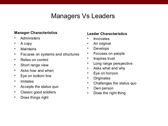 Characteristics Of A Leader Essay