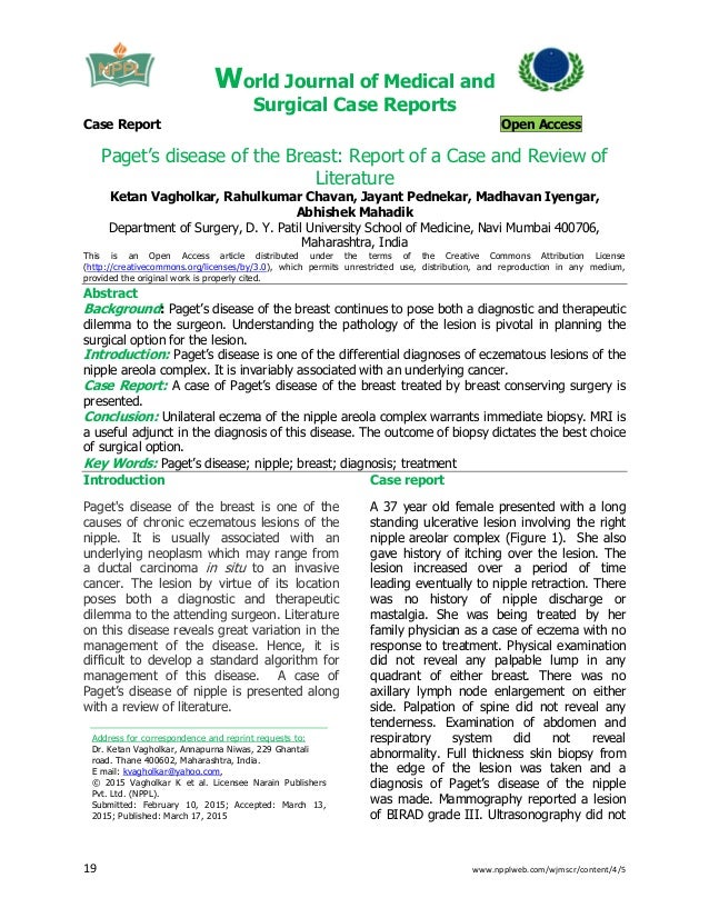 Paget's Disease of the Breast