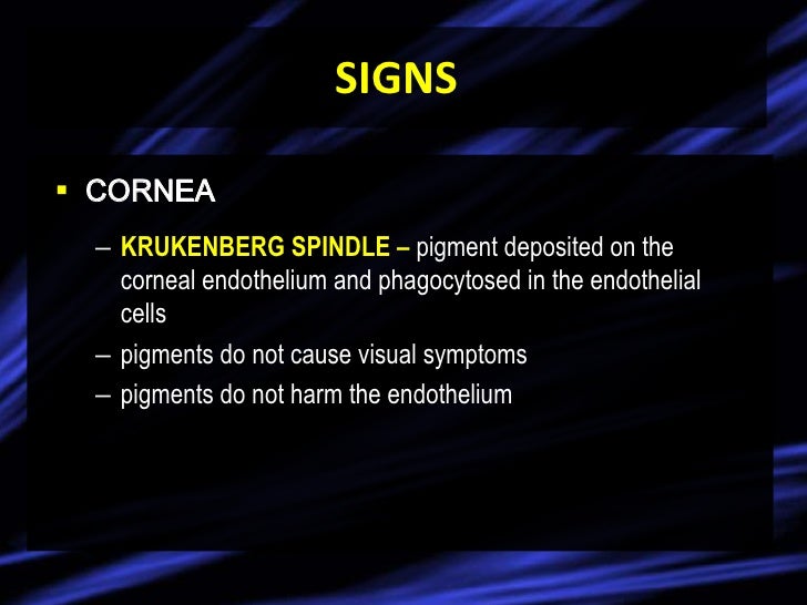 Pigment Dispersion Syndrome & Pigmentary