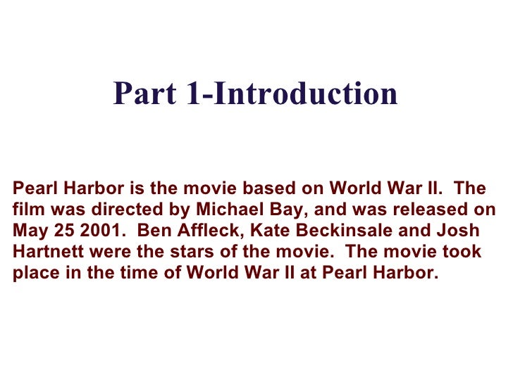Pearl harbour movie essay