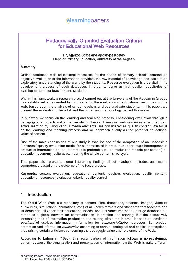 criteria for evaluating an essay criteria for evaluating an essay