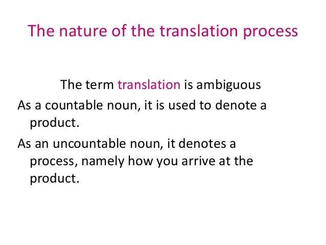 The Nature of Translation | Custom Essays, Term Papers
