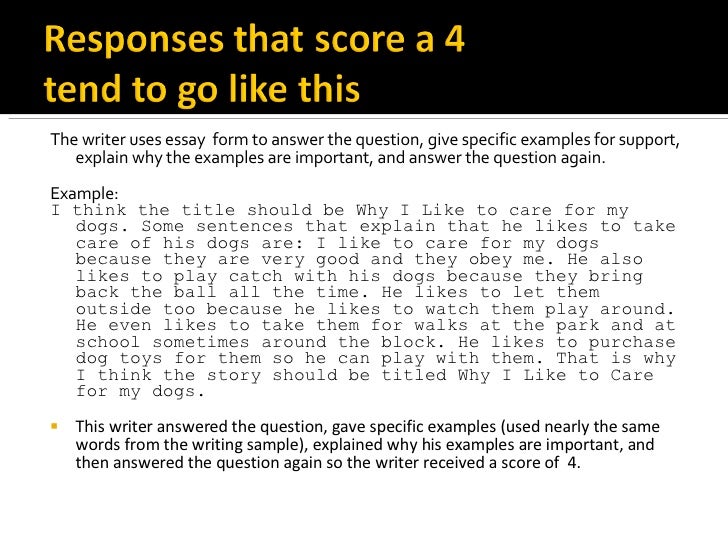 Writing an essay question and answer