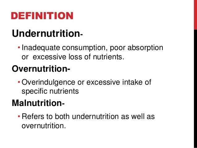 Protein energy malnutrition