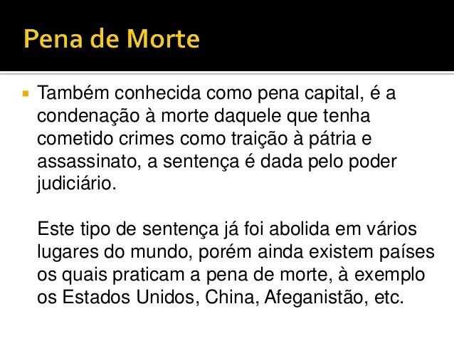 Artigo pena de morte