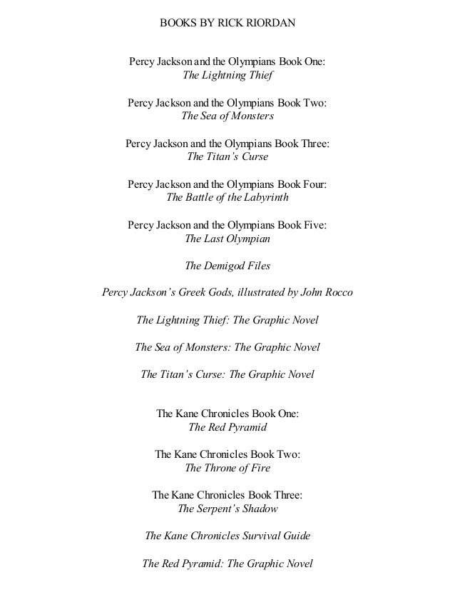 rick riordan percy jackson books in order rick riordan percy jackson books in order