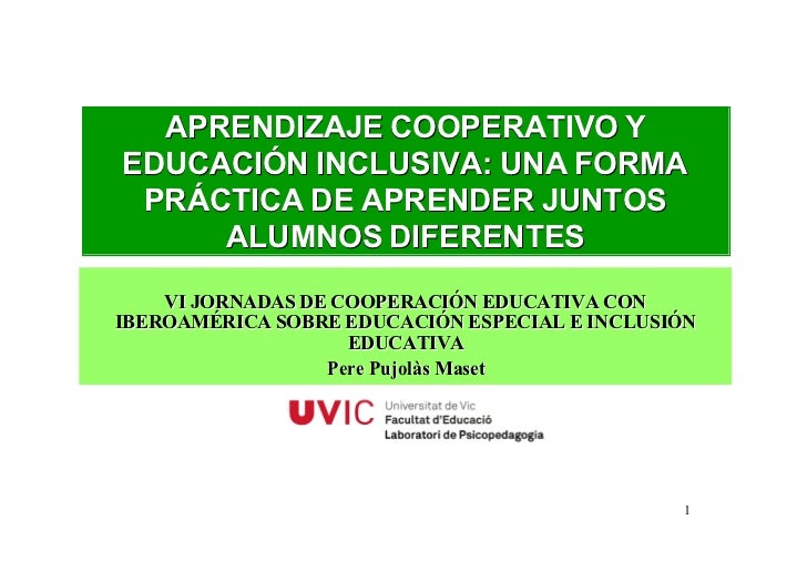 Pere Pujolas Aprendizaje Cooperativo Pere Pujolas Aprendizaje Cooperativo