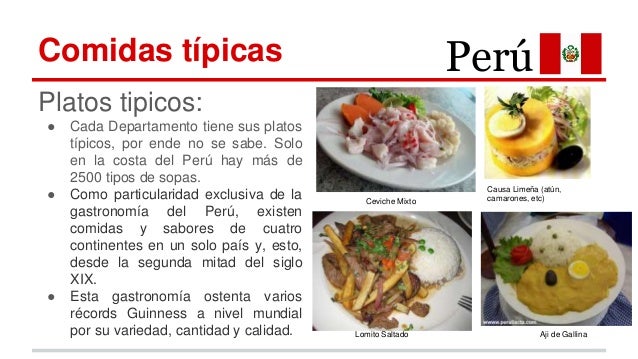 Resultado de imagen para comida tipica de peru