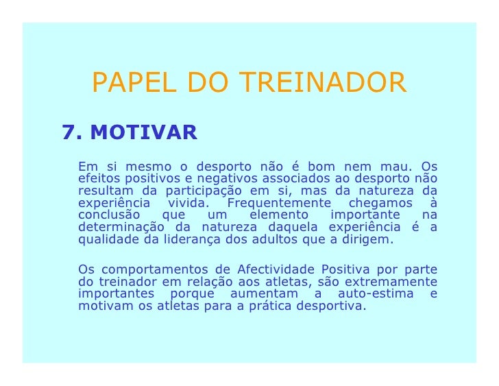 Perfil De Um Treinador