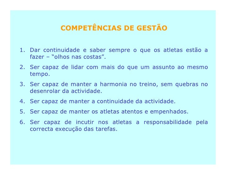 Perfil De Um Treinador