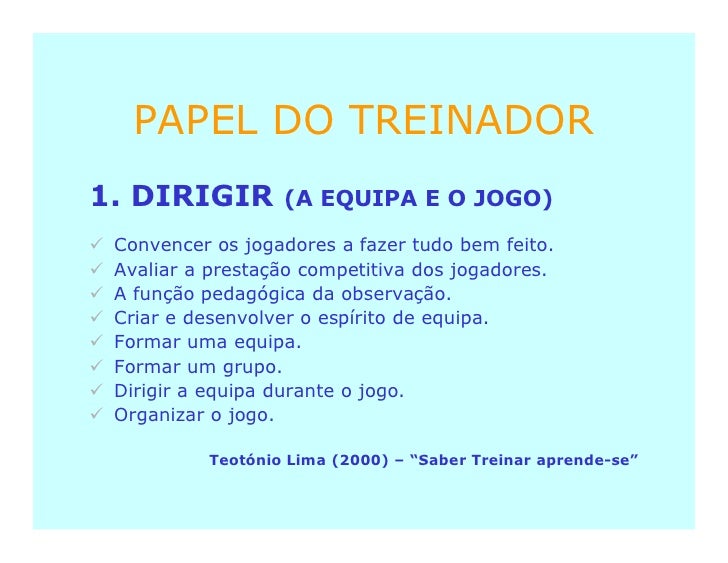 Perfil De Um Treinador