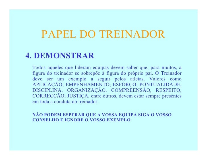 Perfil De Um Treinador