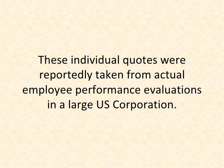 Performance Evaluation Quotes