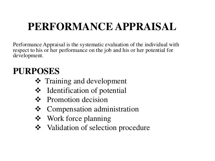 Definition job performance appraisal