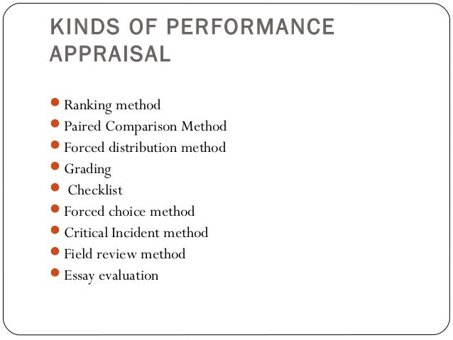Narrative Essay Example For High School Essay Evaluation Method Of Performance Appraisal Methods Of Performance Appraisal Mba Knowledge Base Essay For Students Of High School also Thesis Statement Examples For Argumentative Essays Essay Evaluation Method Of Performance Appraisal Essay Evaluation Computer Science Essays