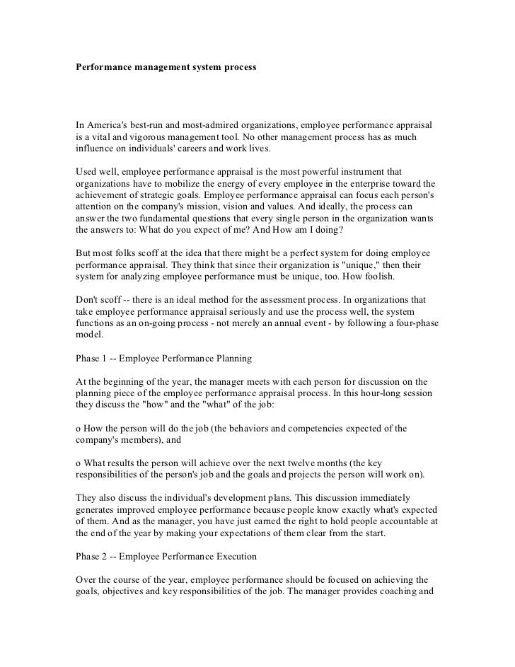Performance Management System Process Managing Change In A Growing