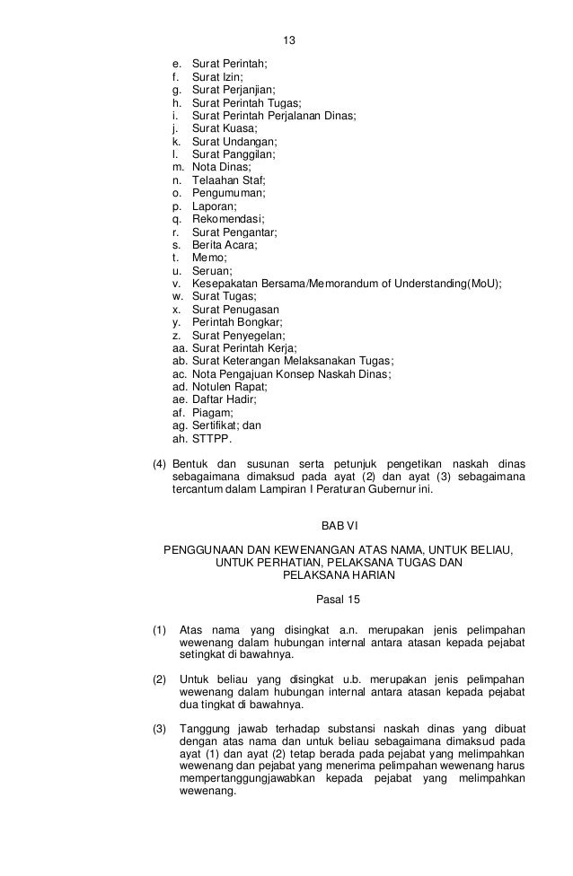 Pergub tata naskah dinas no. 194 tahun 2012