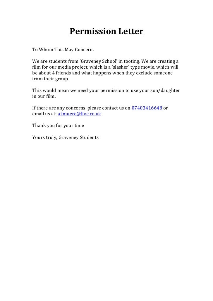 permission letter for parents sample permission letter for school trip