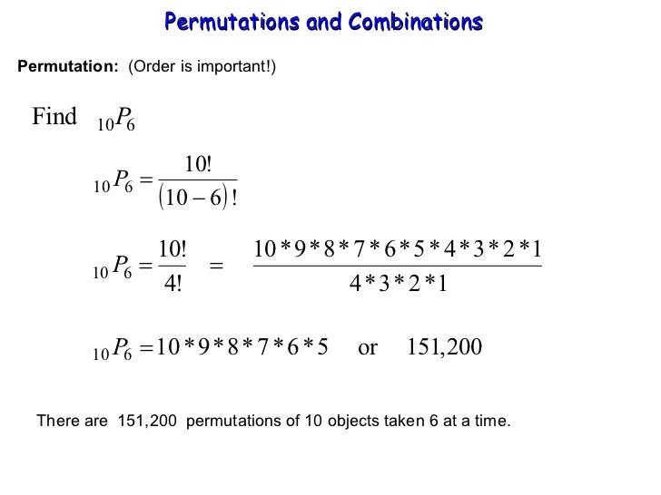 Permutations & Combinations