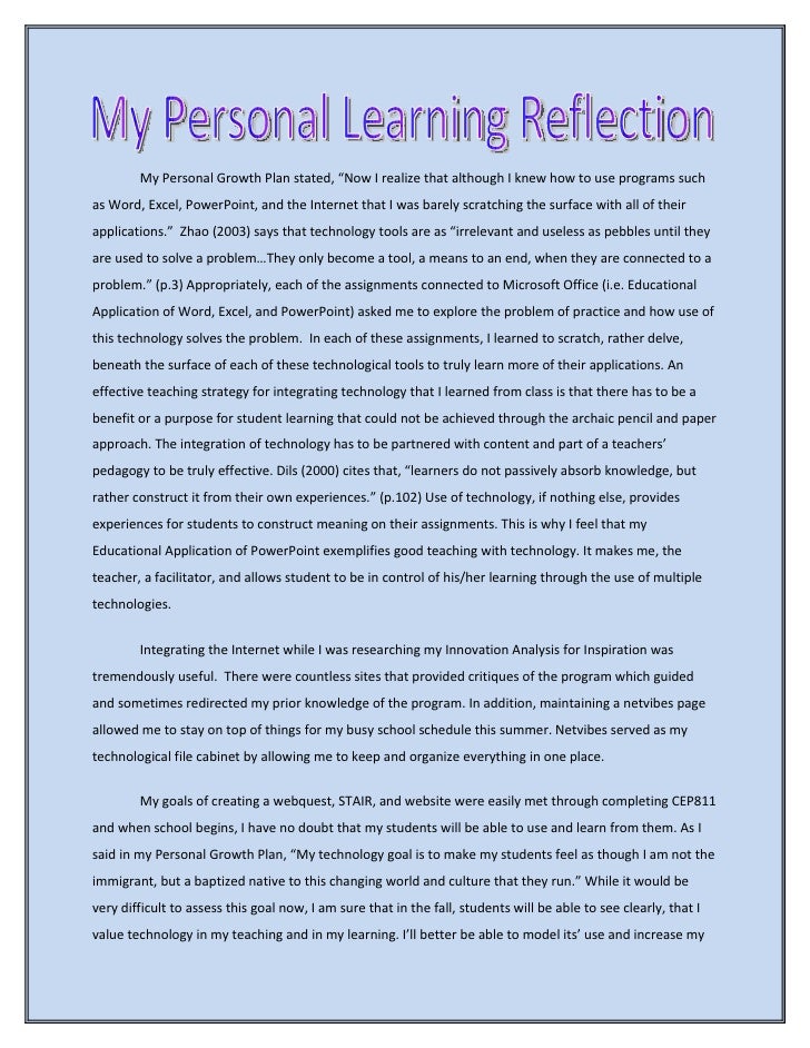 Reflection Paper On Learning Disabilities