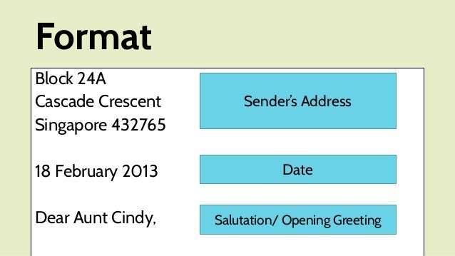 letter address format singapore situational writing informal personal letter letter address format singapore situational writing informal personal letter