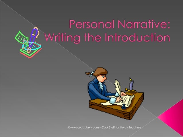 introduction for a personal narrative essay introduction for a personal narrative essay