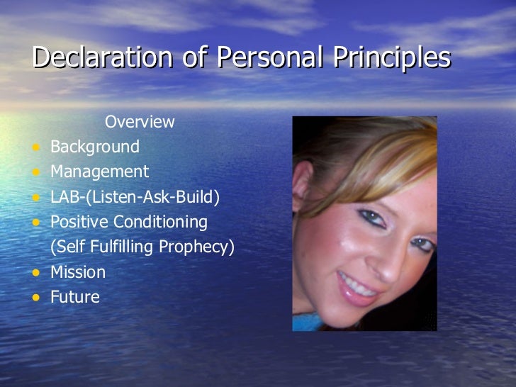 Declaration of Personal Principles By: <b>Jenny Kuhn</b>; 2. - personal-principles-jenny-kuhn-2-728