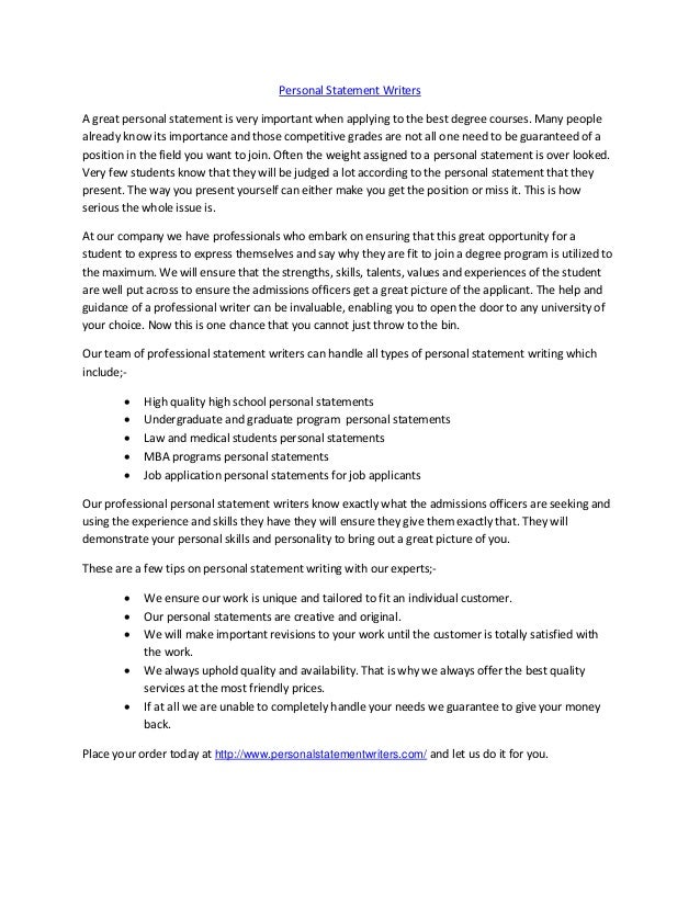 personal statement writer personal statement writer
