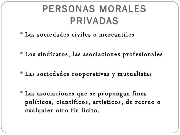 Personas morales o juridicas